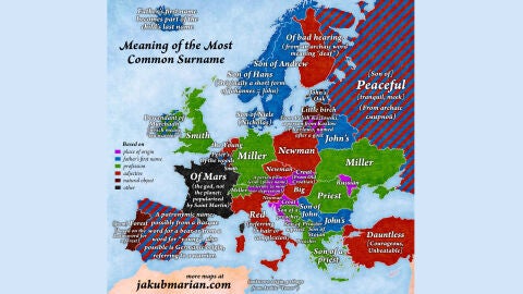 Significado de los apellidos más comunes de Europa