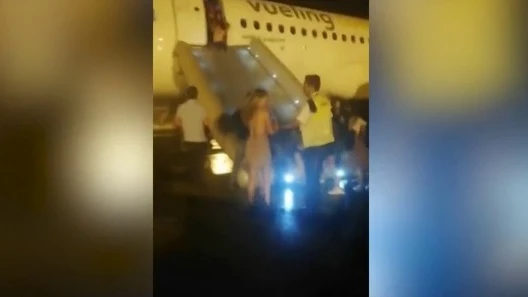 Imágenes del aterrizaje forzoso en el aeropuerto de El Prat-Barcelona