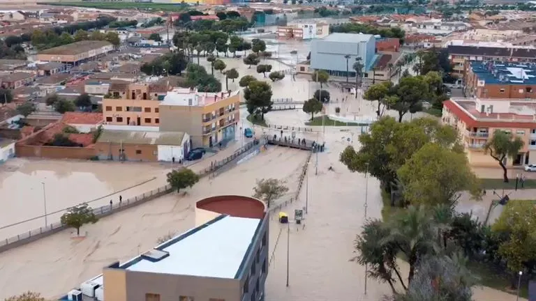 Inundaciones en Torre Pacheco causadas por la gota fría