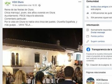 La publicación del partido de extrema derecha La publicación del partido de extrema derecha