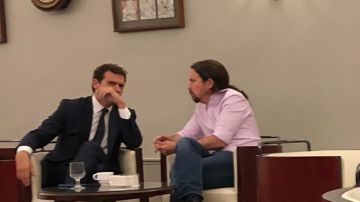 Albert Rivera y Pablo Iglesias en el Congreso