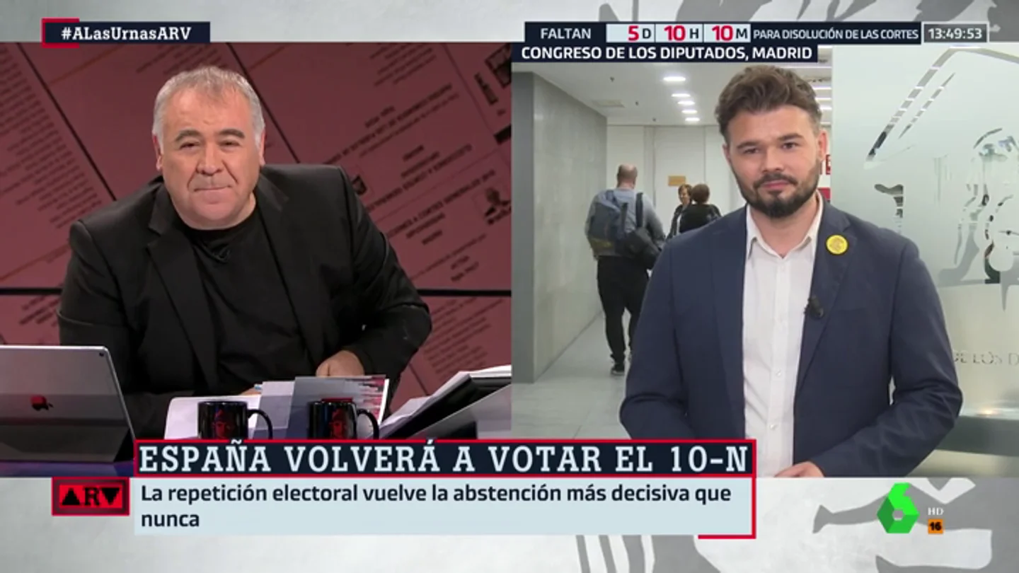 Gabriel Rufián en ARV Gabriel Rufián en ARV