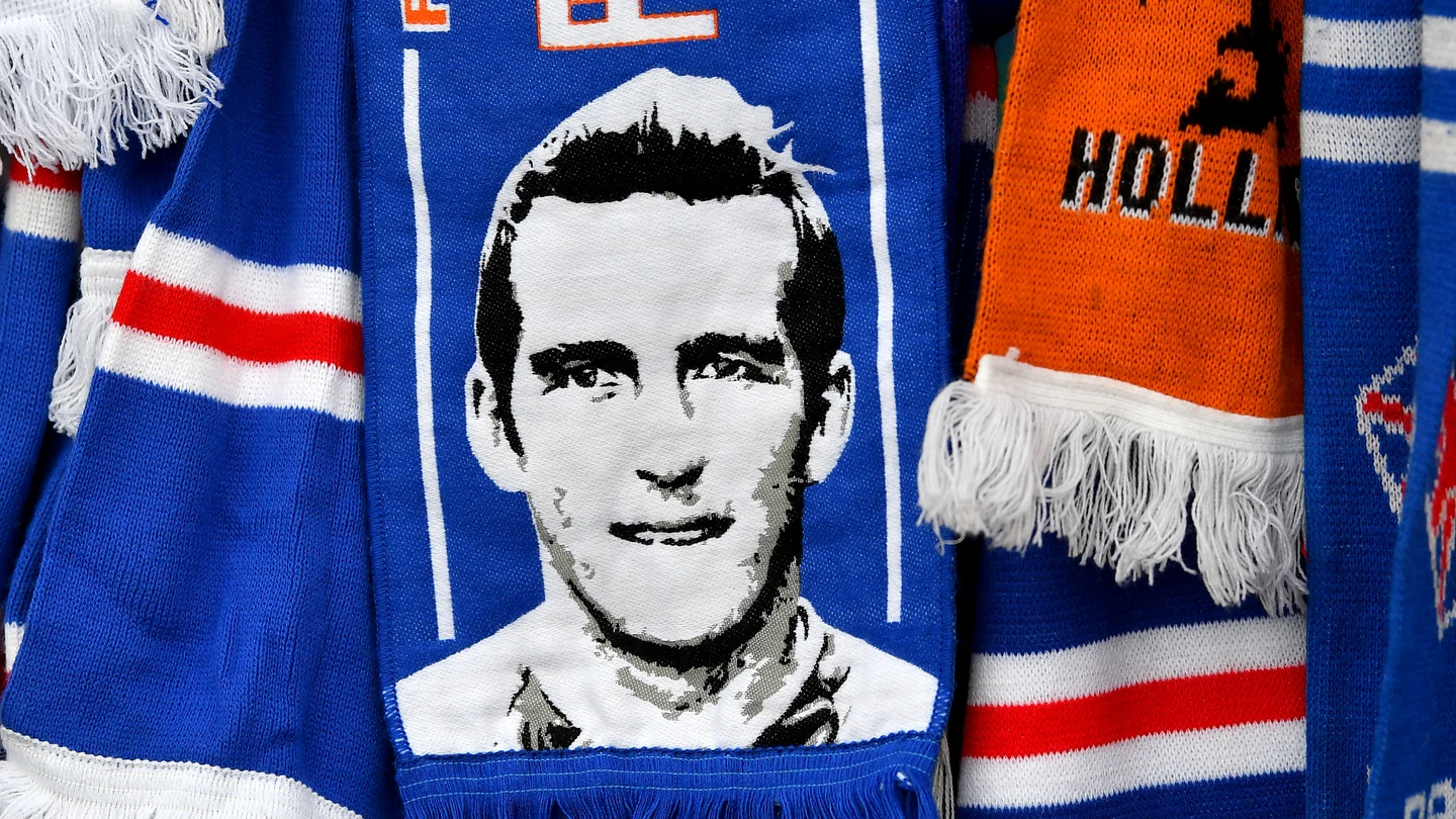 Una bandera con la cara de Fernando Ricksen Una bandera con la cara de Fernando Ricksen