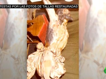 Piden retirar fotos de tallas mientras eran restauradas por "dañar la sensibilidad religiosa" Piden retirar fotos de tallas mientras eran restauradas por "dañar la sensibilidad religiosa"