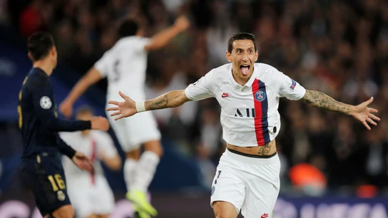 Di María celebra uno de sus goles contra el Real Madrid Di María celebra uno de sus goles contra el Real Madrid