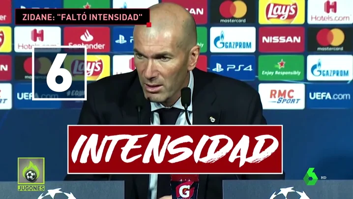 Zidane señala a sus jugadores: "Faltó intensidad"