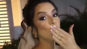 Francisca Jessica vestida de novia en un vídeo que ha compartido su pareja.