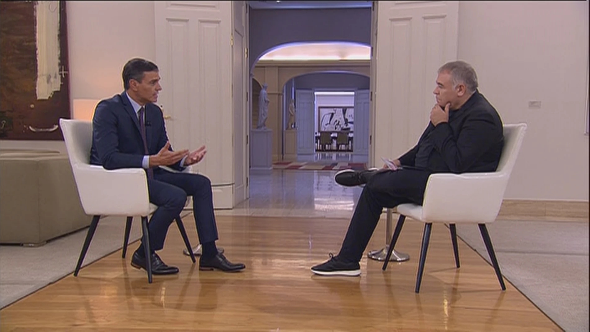 Entrevista de Ferreras a Pedro Sánchez en Moncloa