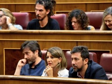 Yolanda Díaz, Rafa Mayoral y Antón Gómez-Reino Yolanda Díaz, Rafa Mayoral y Antón Gómez-Reino