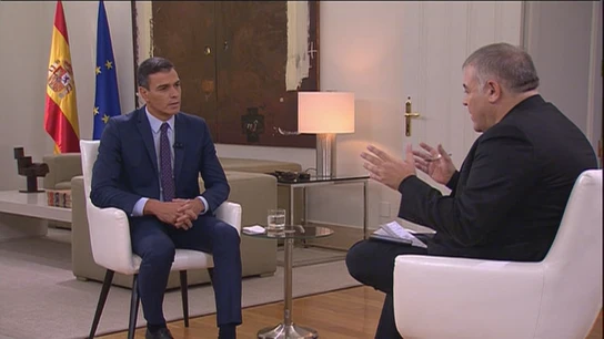 Antonio García Ferreras entrevista a Pedro Sánchez en Moncloa Antonio García Ferreras entrevista a Pedro Sánchez en Moncloa