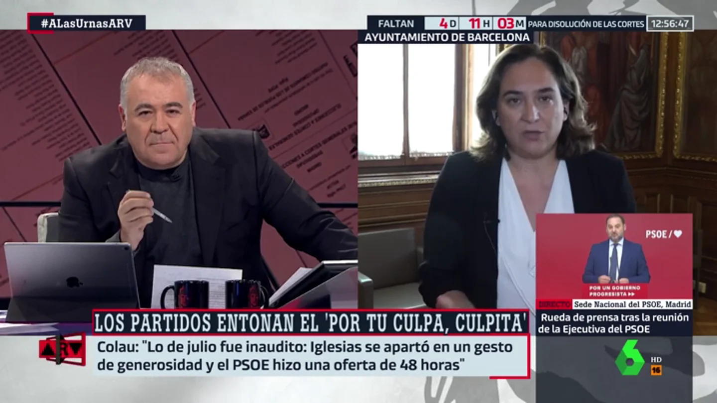 Ada Colau en Al Rojo Vivo Ada Colau en Al Rojo Vivo