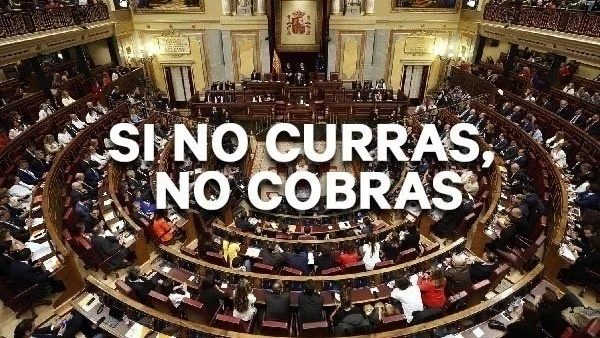 Imagen oficial de la campaña 'Si no curras, no cobras'