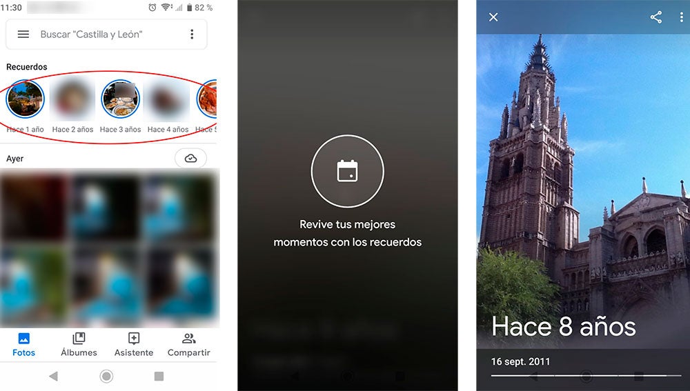 Memorias y recuerdos de Google Fotos en forma de Storie