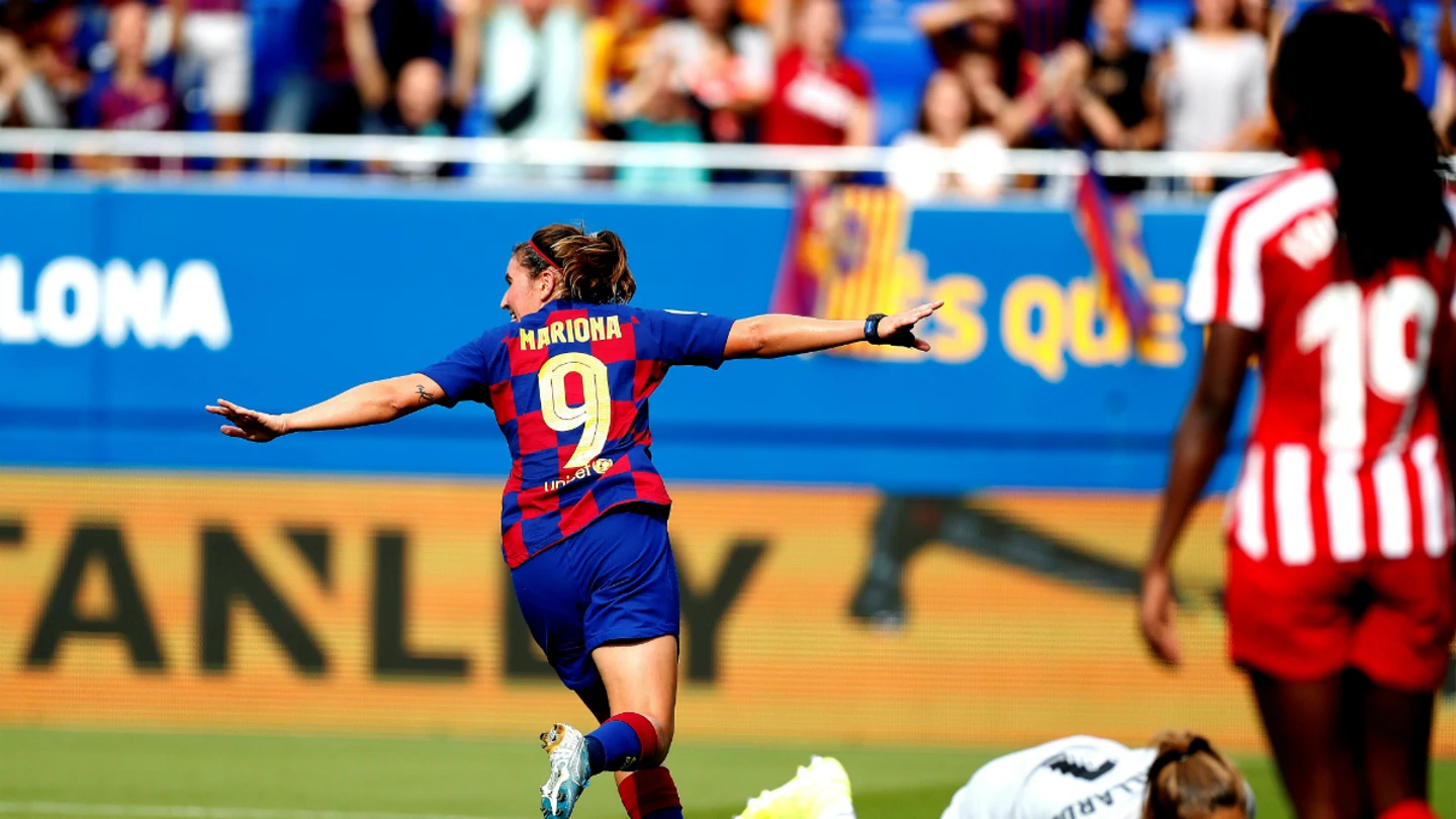 Mariona celebra un gol ante el Atlético Mariona celebra un gol ante el Atlético