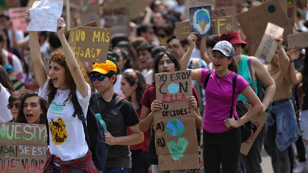 Imagen de la manifestación contra el cambio climático