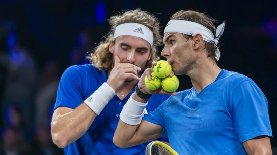 Nadal habla con Tsitsipas Nadal habla con Tsitsipas