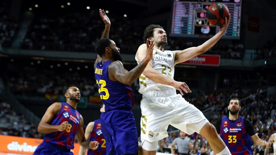 Sergio Llull entra a canasta ante Delamey Sergio Llull entra a canasta ante Delamey