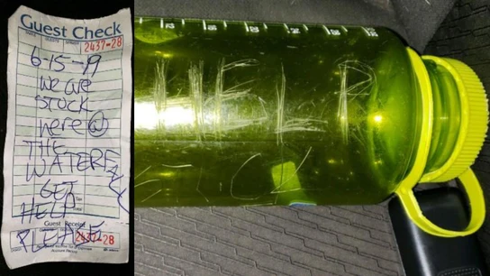 La botella con el mensaje que salvó la vida a una familia La botella con el mensaje que salvó la vida a una familia