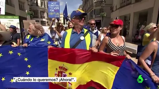 Británicos residentes en Málga se manifiestan contra el Brexit Británicos residentes en Málga se manifiestan contra el Brexit