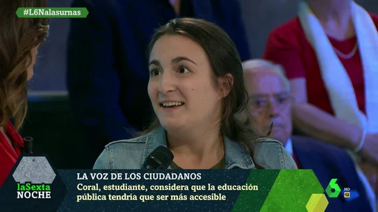 Coral Latorre, estudiante: "Todos los jóvenes tenemos claro que tenemos que frenar a la derecha" Coral Latorre, estudiante: "Todos los jóvenes tenemos claro que tenemos que frenar a la derecha"