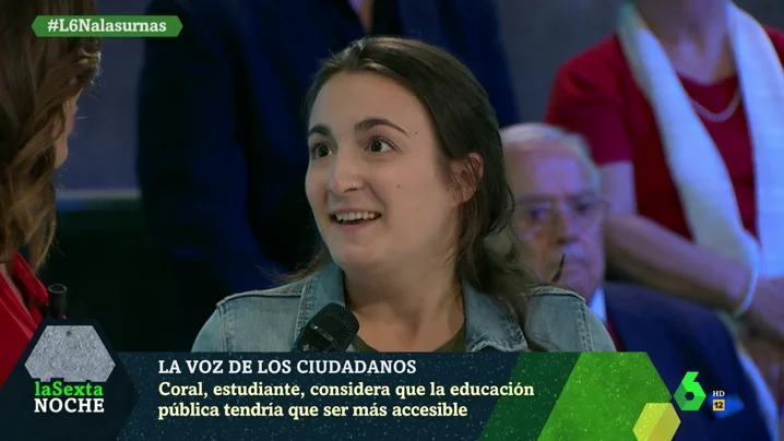 Coral Latorre, estudiante: "Todos los jóvenes tenemos claro que tenemos que frenar a la derecha"