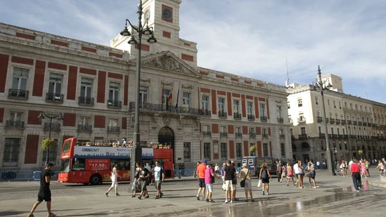 Imagen de archivo de la Puerta del Sol de Madrid Imagen de archivo de la Puerta del Sol de Madrid