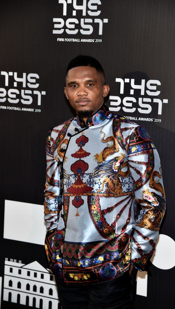 Samuel Eto'o, posando en la gala 'The Best'