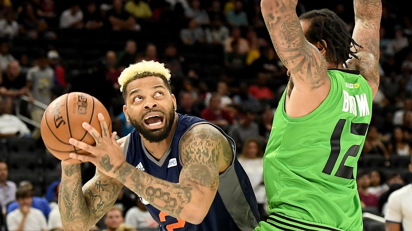 Andre Emmett, en su última etapa como jugador del '3's Company' en el 'Big3' Andre Emmett, en su última etapa como jugador del '3's Company' en el 'Big3'