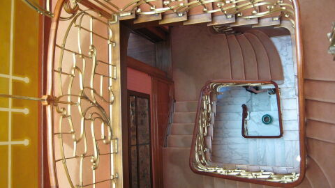 Escalera principal de la Casa Estudio de Victor Horta
