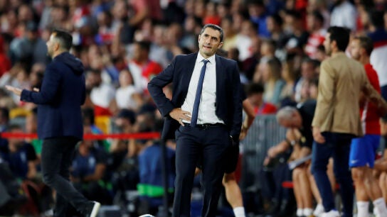 Ernesto Valverde, durante el partido contra el Granada