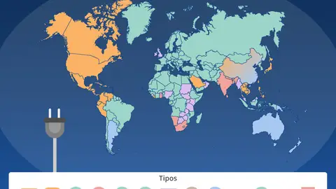 Mapa del mundo de los enchufes Mapa del mundo de los enchufes