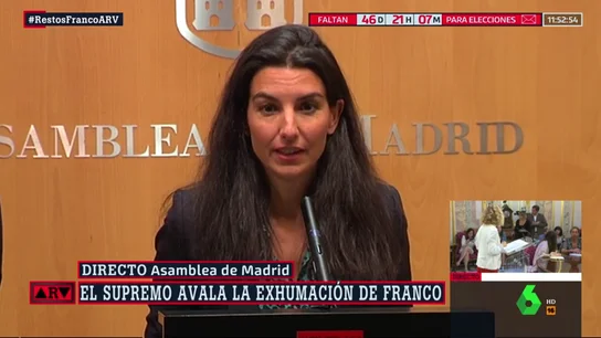 Vox tacha de "profanación" la exhumación de los restos de Franco avalada por el Supremo Vox tacha de "profanación" la exhumación de los restos de Franco avalada por el Supremo