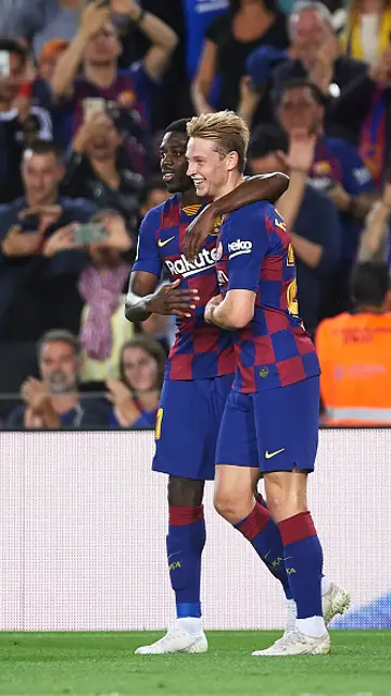 De Jong, con Dembélé De Jong, con Dembélé