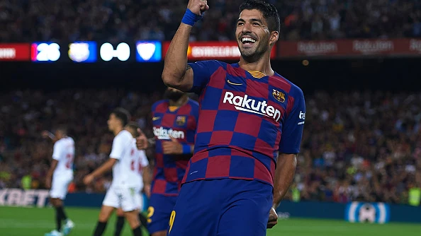 Luis Suárez, goleador ante el Sevilla