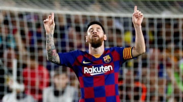 Messi celebra un gol