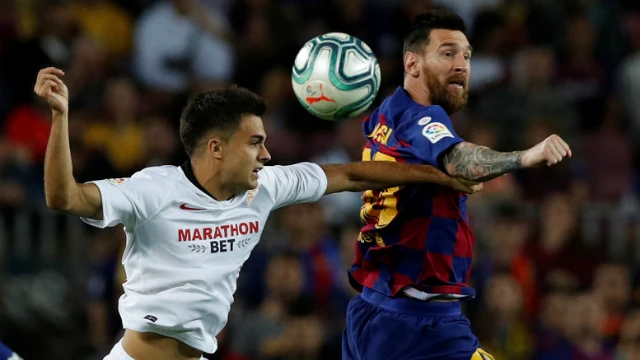 Reguilón, contra Messi