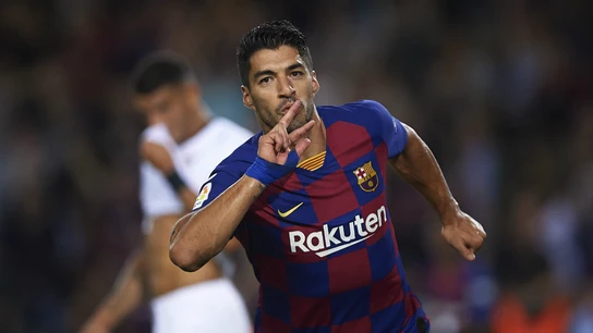 Luis Suárez celebra un gol Luis Suárez celebra un gol