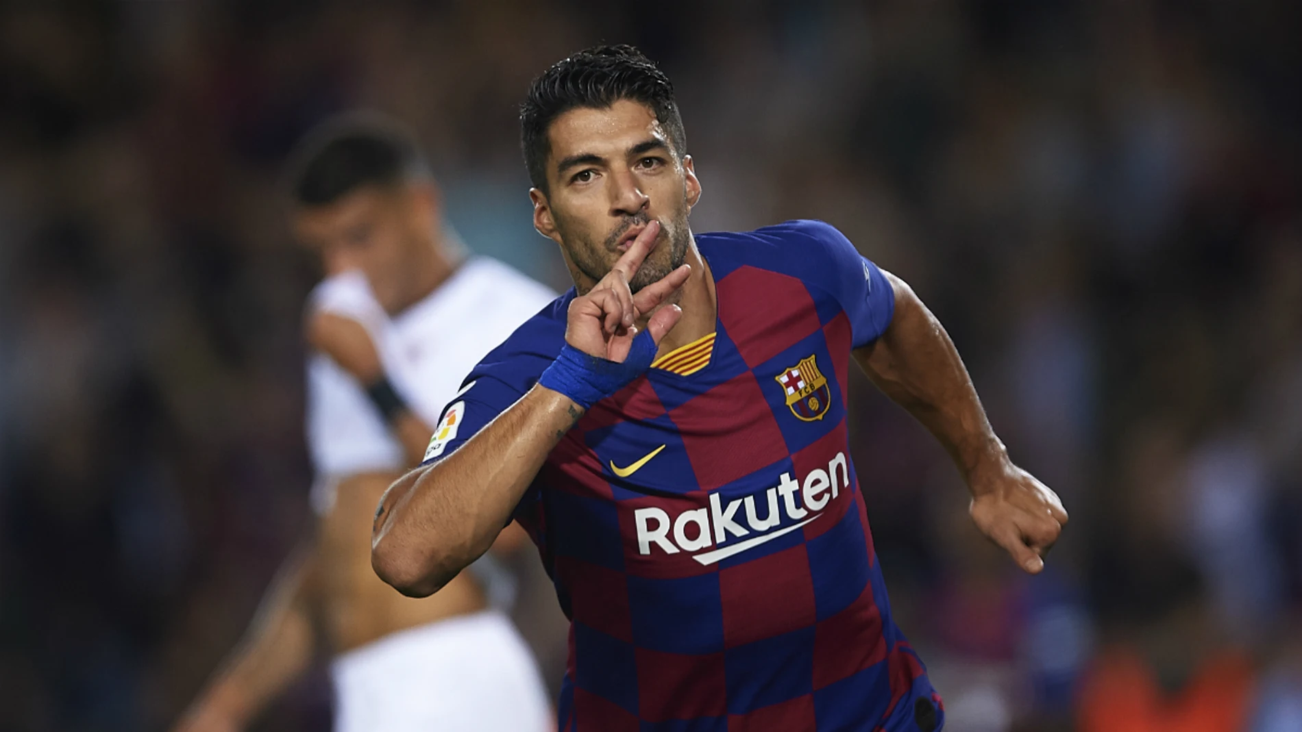 Luis Suárez celebra un gol