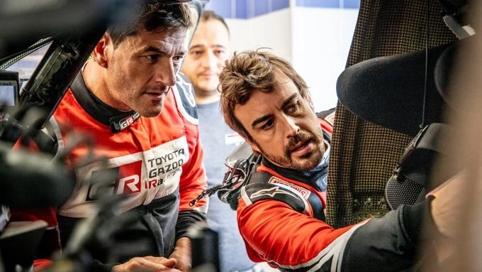 Marc Coma y Fernando Alonso analizan su Toyota