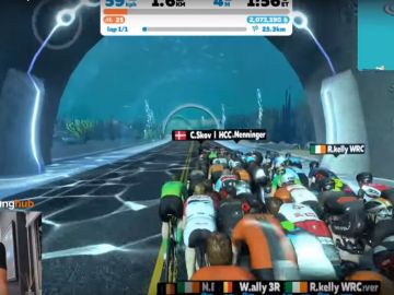 Cameron Jeffers, en partida virtual de Cycling eRacing Cameron Jeffers, en partida virtual de Cycling eRacing