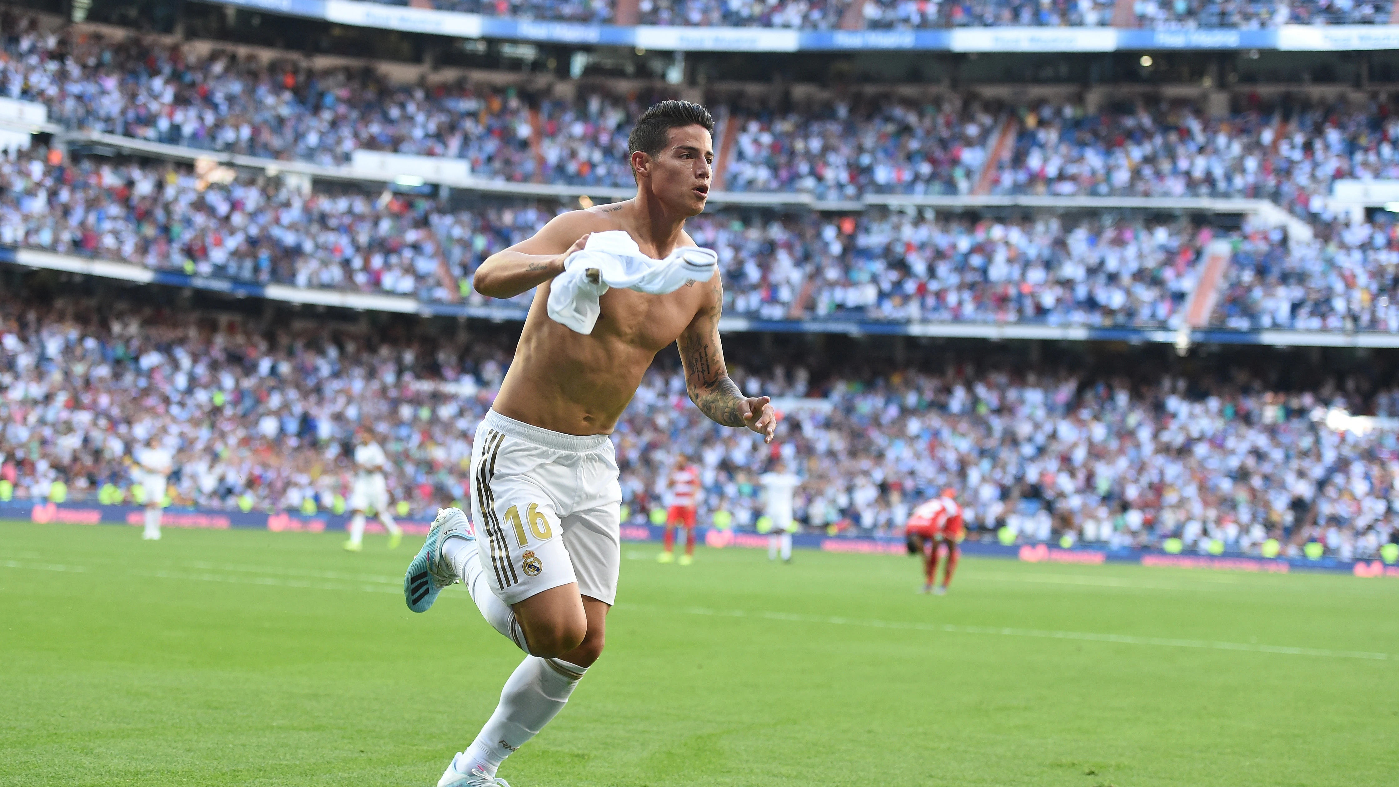 James Rodríguez celebra su gol contra el Granada