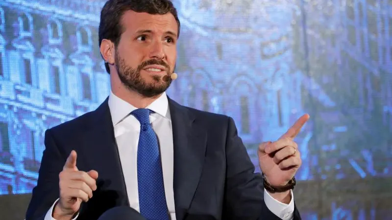 El líder del PP, Pablo Casado