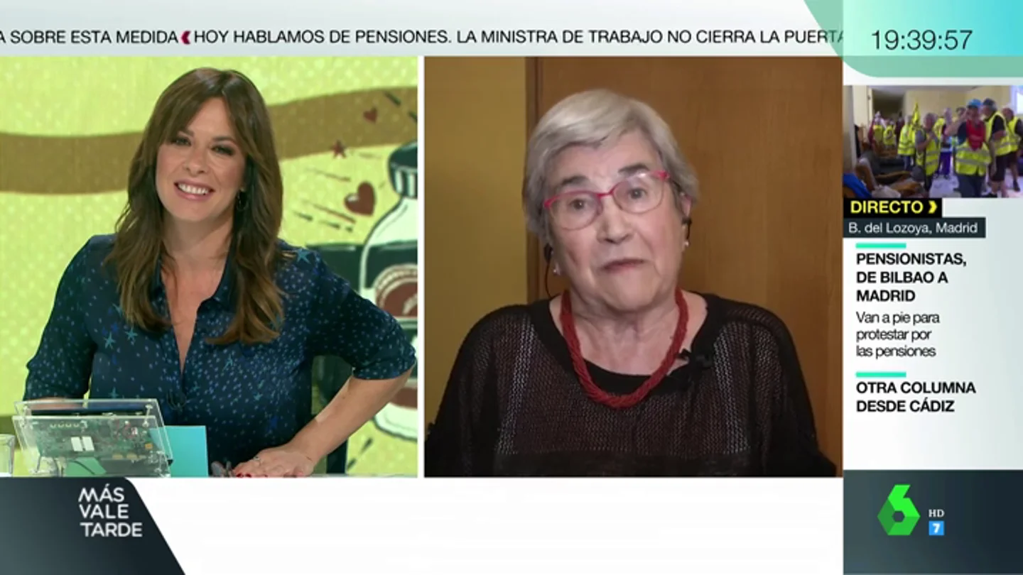 Miren Etxezarreta, excatedrática de Economía: "Nunca hay debate por el bienestar de los pensionistas, parece que simplemente es contabilidad" Miren Etxezarreta, excatedrática de Economía: "Nunca hay debate por el bienestar de los pensionistas, parece que simplemente es contabilidad"