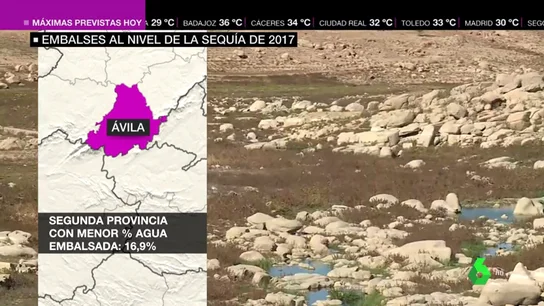 Alarma en los embalses, al nivel de la sequía de 2017: no superan el 40% de su capacidad Alarma en los embalses, al nivel de la sequía de 2017: no superan el 40% de su capacidad