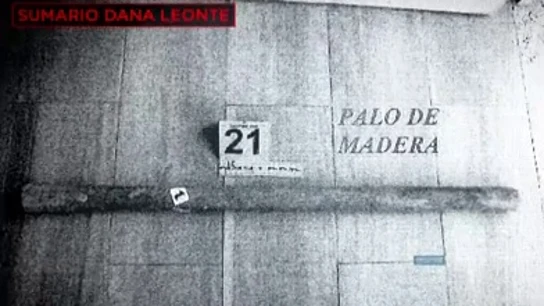 El palo de madera con el que Dana Leonte pudo ser golpeada antes de morir El palo de madera con el que Dana Leonte pudo ser golpeada antes de morir
