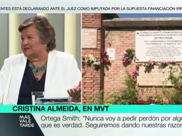 Cristina Almeida, sobre Vox: "Hablan de venganza, pero hay una España en las cunetas. Cada fosa que se abre es una herida que se cierra" Cristina Almeida, sobre Vox: "Hablan de venganza, pero hay una España en las cunetas. Cada fosa que se abre es una herida que se cierra"