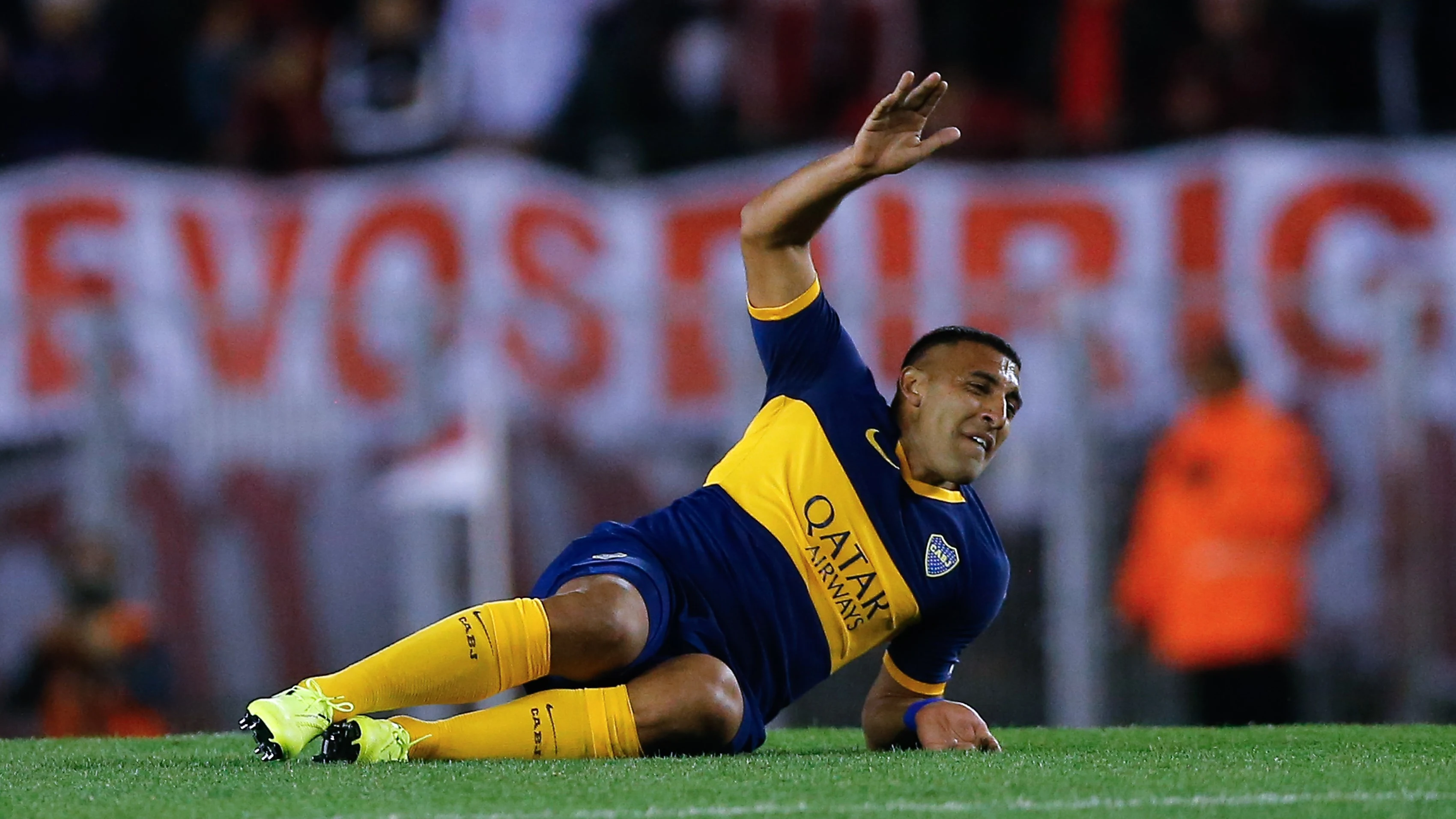 Wanchope Ábila, durante un partido de Boca Juniors