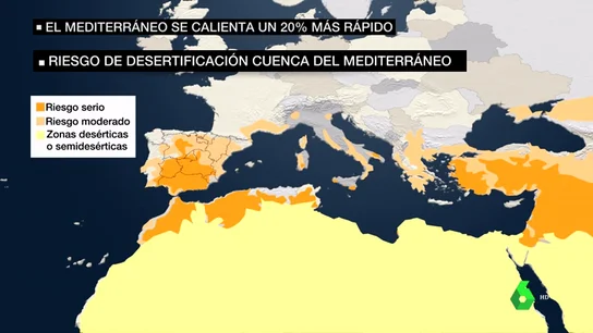 La Cuenca del Mediterráneo, en riesgo de desertificación: se calienta un 20% más rápido que el resto del mundo La Cuenca del Mediterráneo, en riesgo de desertificación: se calienta un 20% más rápido que el resto del mundo