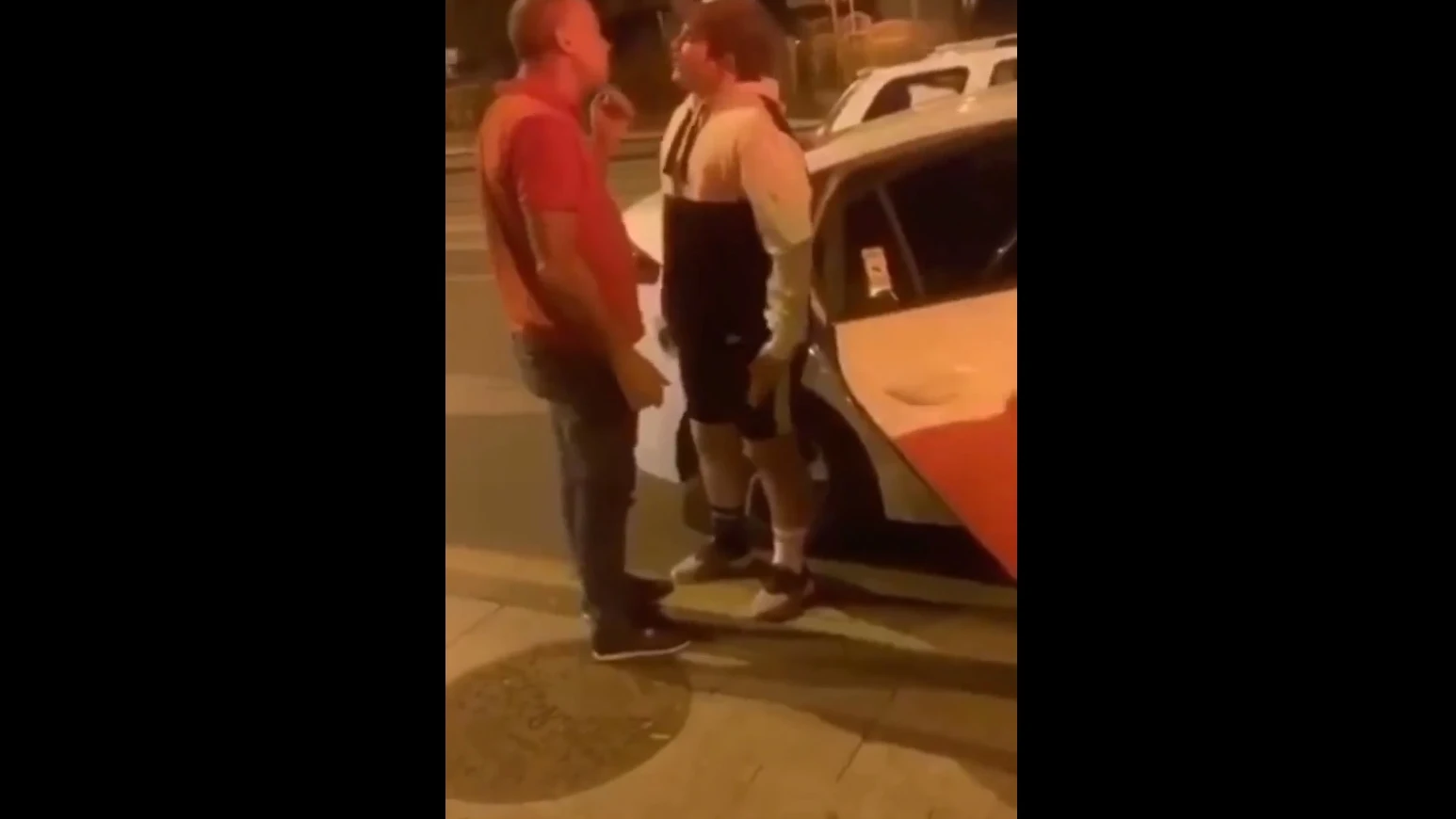 Instantes previos a la agresión del taxista