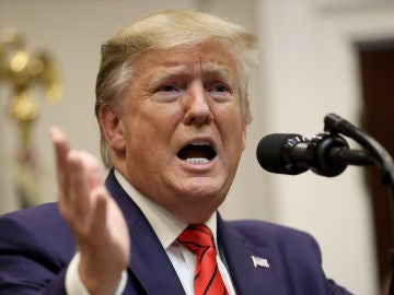 Imagen de archivo de Donald Trump ante los medios Imagen de archivo de Donald Trump ante los medios